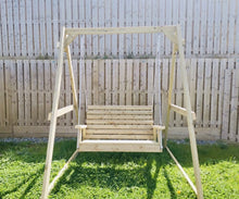 Load image into Gallery viewer, Wooden Garden Swing Bench

