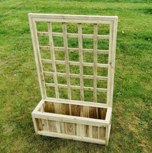 Load image into Gallery viewer, Lattice Wooden Garden Planter – Large

